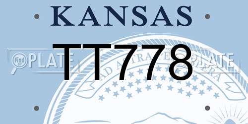 TT778 Kansas License Plate
