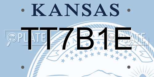 TT7B1E Kansas License Plate