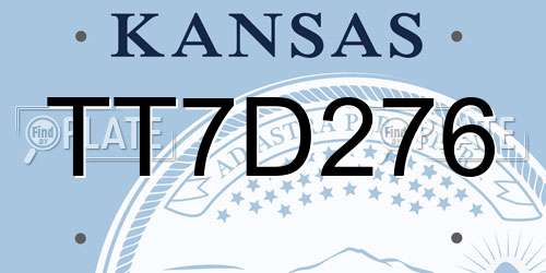 TT7D276 Kansas License Plate