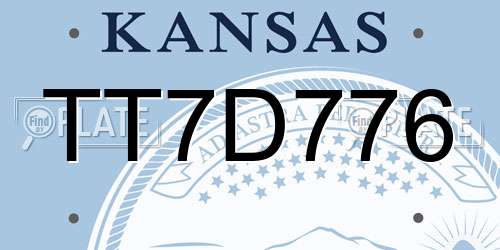 TT7D776 Kansas License Plate