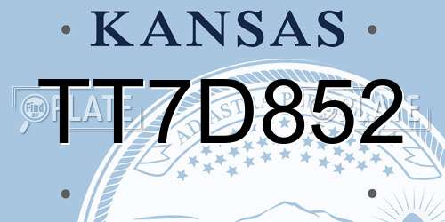 TT7D852 Kansas License Plate