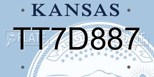 TT7D887 Kansas License Plate