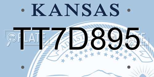 TT7D895 Kansas License Plate