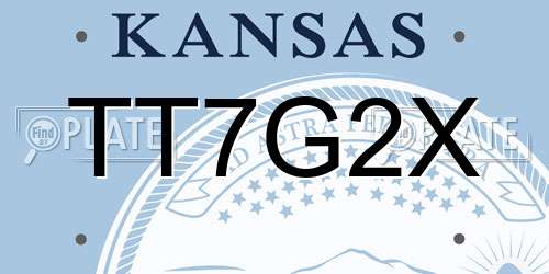 TT7G2X Kansas License Plate