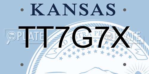 TT7G7X Kansas License Plate