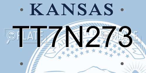 TT7N273 Kansas License Plate