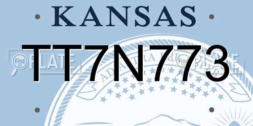 TT7N773 Kansas License Plate