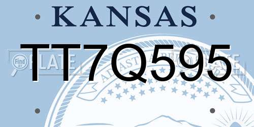 TT7Q595 Kansas License Plate