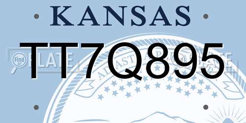 TT7Q895 Kansas License Plate