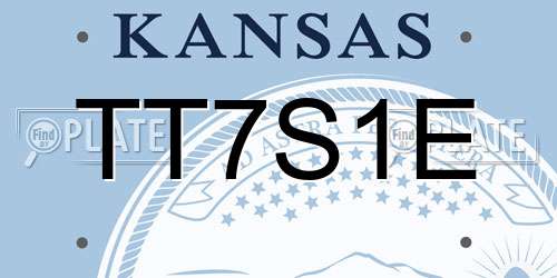TT7S1E Kansas License Plate