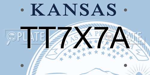 TT7X7A Kansas License Plate