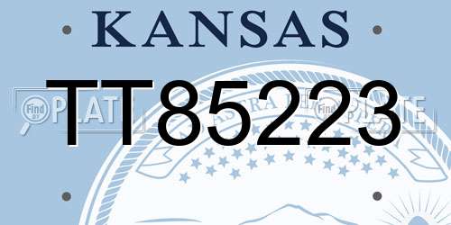 TT85223 Kansas License Plate