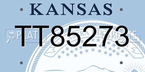 TT85273 Kansas License Plate