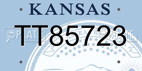 TT85723 Kansas License Plate