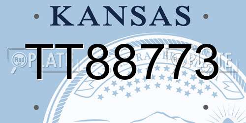TT88773 Kansas License Plate