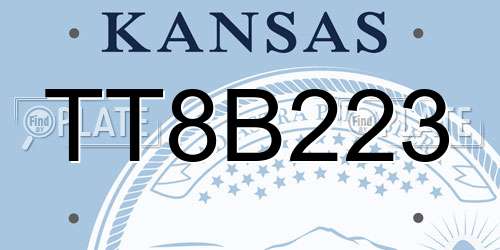 TT8B223 Kansas License Plate