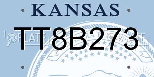 TT8B273 Kansas License Plate