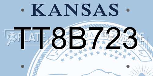TT8B723 Kansas License Plate