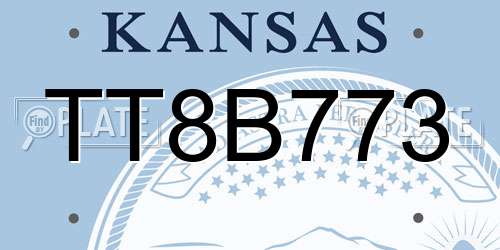 TT8B773 Kansas License Plate