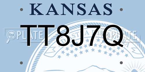 TT8J7Q Kansas License Plate
