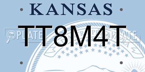 TT8M4T Kansas License Plate