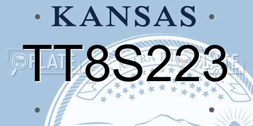 TT8S223 Kansas License Plate