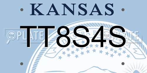 TT8S4S Kansas License Plate