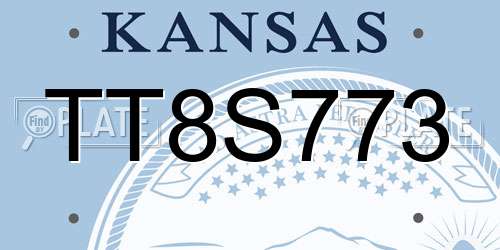 TT8S773 Kansas License Plate