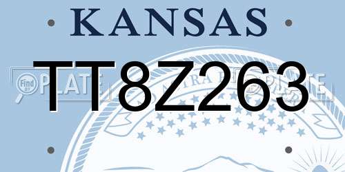 TT8Z263 Kansas License Plate