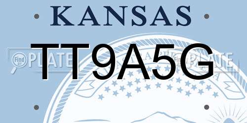 TT9A5G Kansas License Plate