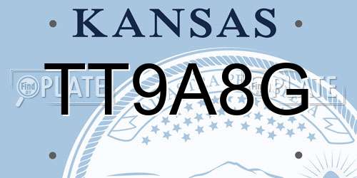 TT9A8G Kansas License Plate