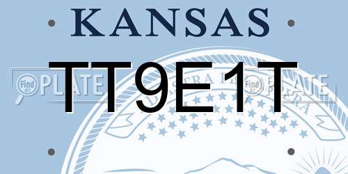 TT9E1T Kansas License Plate