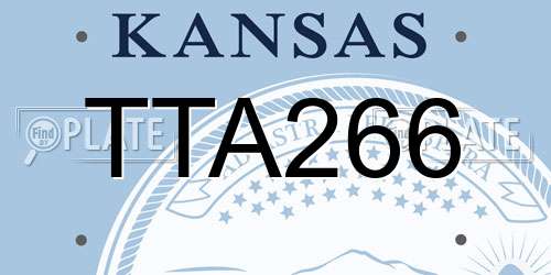 TTA266 Kansas License Plate