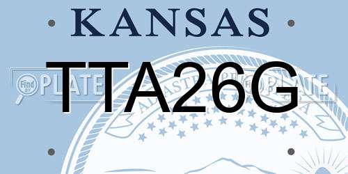 TTA26G Kansas License Plate