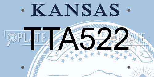 TTA522 Kansas License Plate