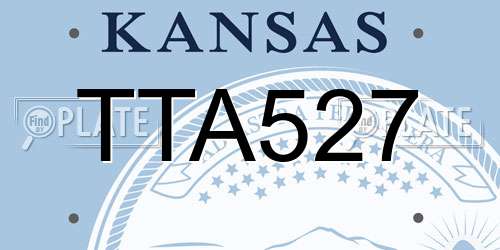 TTA527 Kansas License Plate