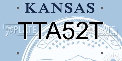 TTA52T Kansas License Plate