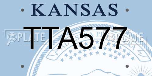 TTA577 Kansas License Plate