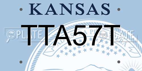 TTA57T Kansas License Plate