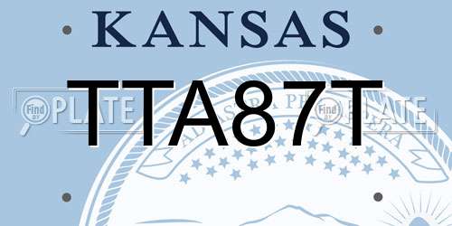 TTA87T Kansas License Plate
