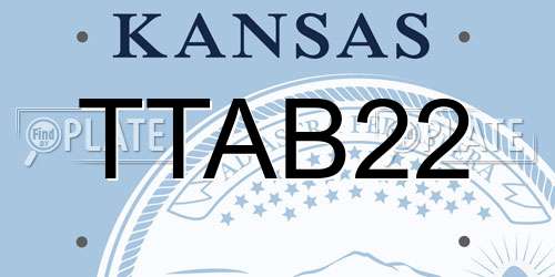 TTAB22 Kansas License Plate