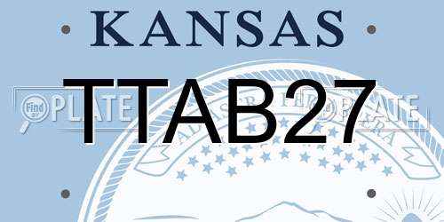 TTAB27 Kansas License Plate