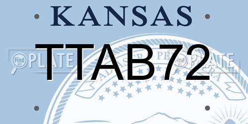TTAB72 Kansas License Plate