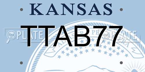 TTAB77 Kansas License Plate