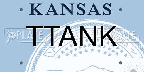 TTANK Kansas License Plate