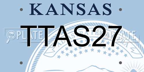 TTAS27 Kansas License Plate