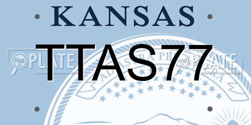 TTAS77 Kansas License Plate