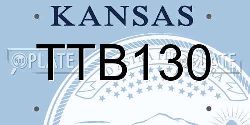 TTB130 Kansas License Plate