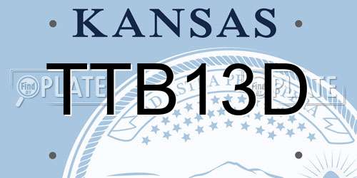 TTB13D Kansas License Plate