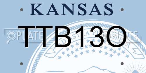 TTB13O Kansas License Plate
